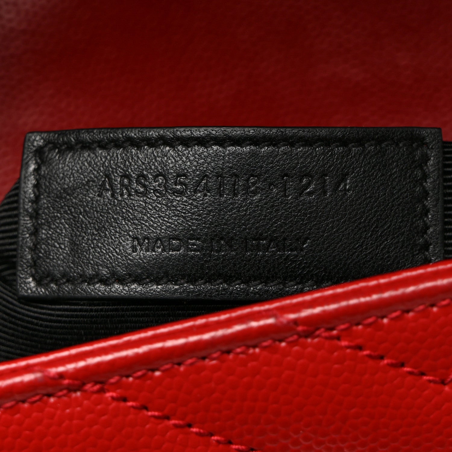 Saint Laurent Grain De Poudre Matelasse Chevron Large Monogram Satchel Lipstick Red 7 of 10