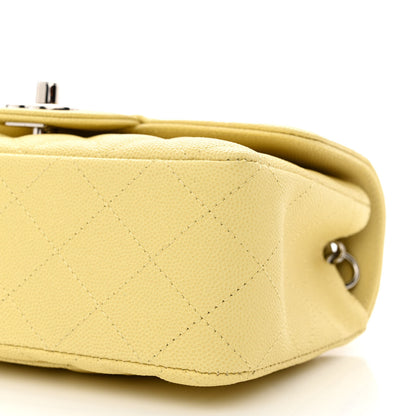 Chanel Caviar Quilted Mini Rectangular Flap Light Yellow 10 of 11