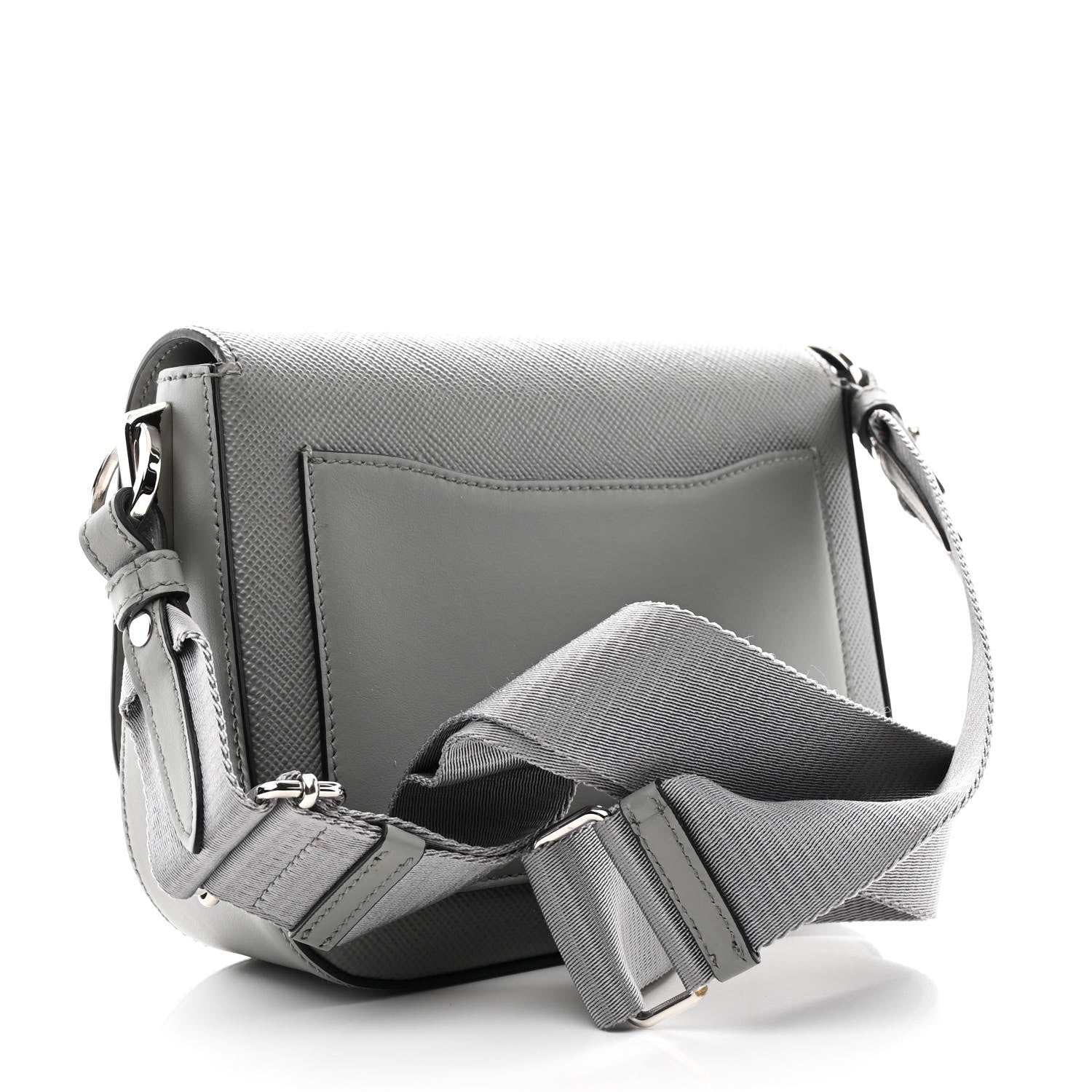 Prada Saffiano Cuir Identity Shoulder Bag Ardesia 1787790