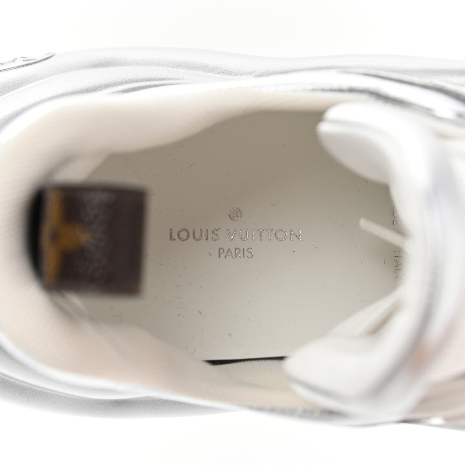 Louis Vuitton Metallic Calfskin Technical Nylon LV Archlight Sneakers 39 White Silver 7 of 8