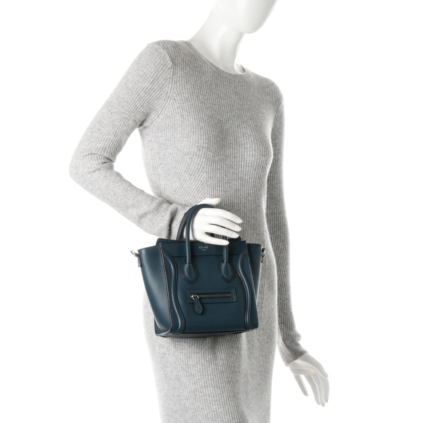 Drummed Calfskin Nano Luggage Orage