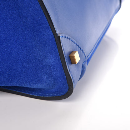 Celine Smooth Calfskin Suede Mini Luggage Royal Blue 13 of 15