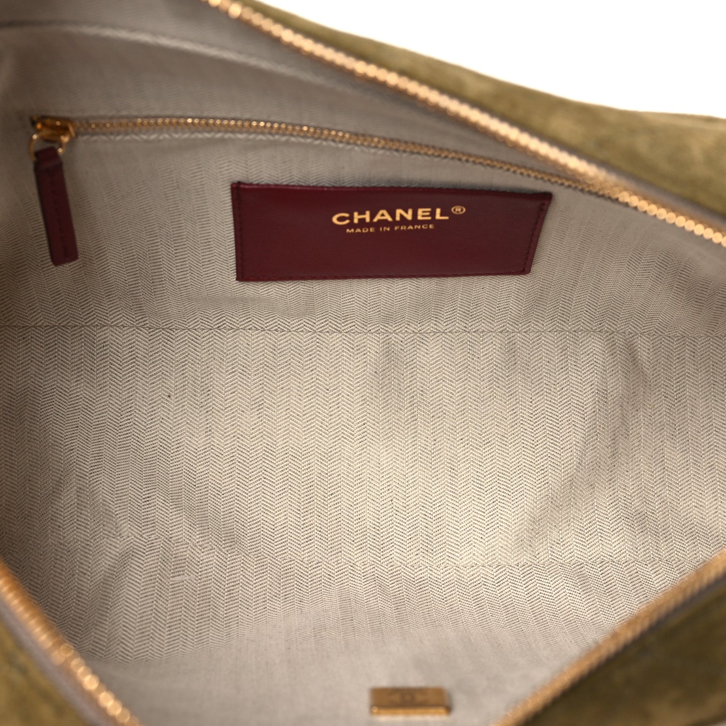 Suede Calfskin Quilted Camerissimo Camera Case Dark Khaki
