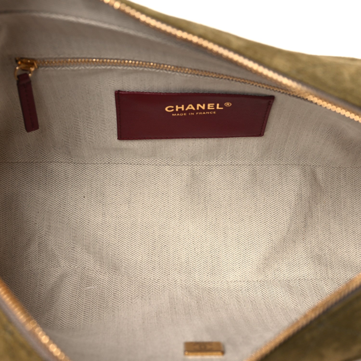 Chanel Suede Calfskin Quilted Camerissimo Camera Case Dark Khaki 4 of 10