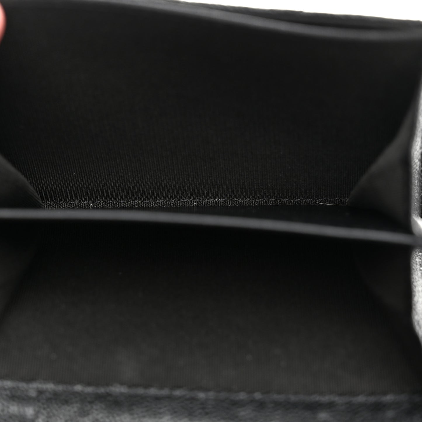 Caviar Quilted Compact Boy Wallet Black