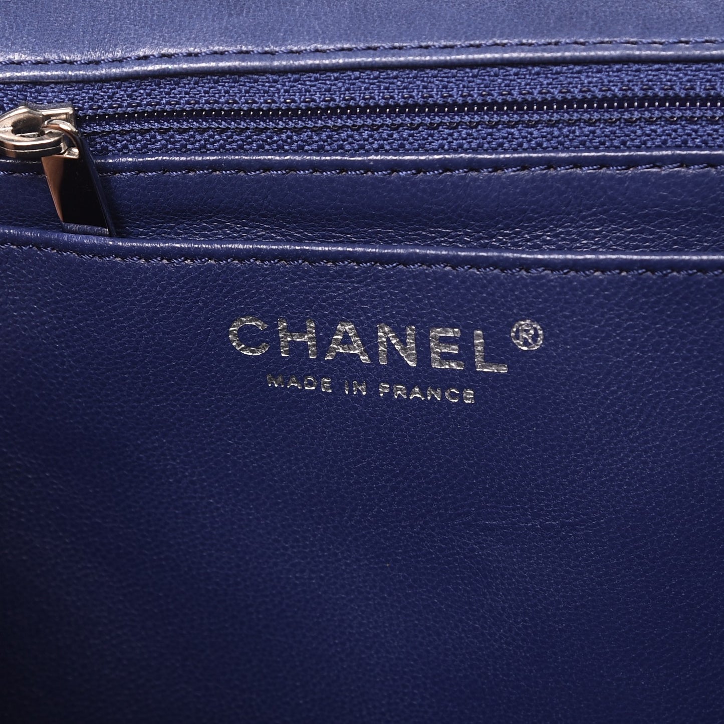 Lambskin Quilted Jumbo Single Flap Blue