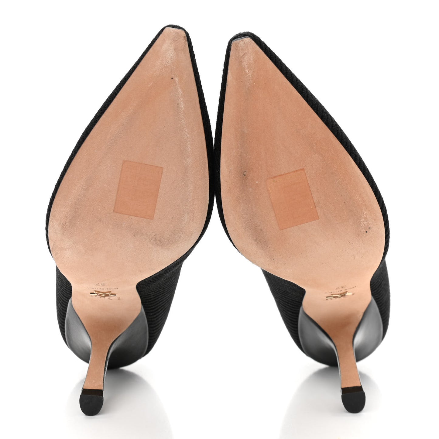Technical Canvas Ribbon Embroidered J'Adior 100mm Pumps 37 Black