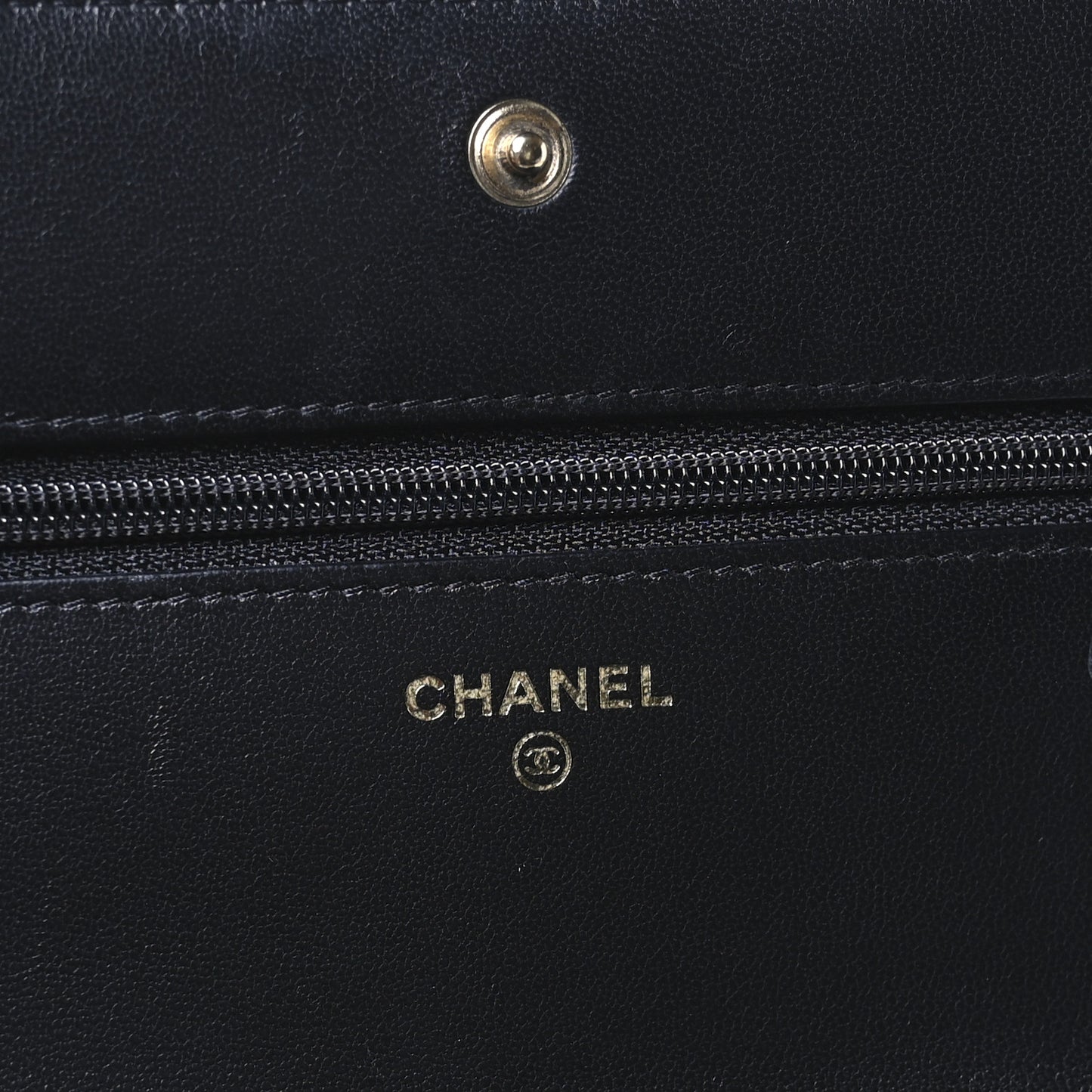 Lambskin Quilted Boy Wallet On Chain WOC Black