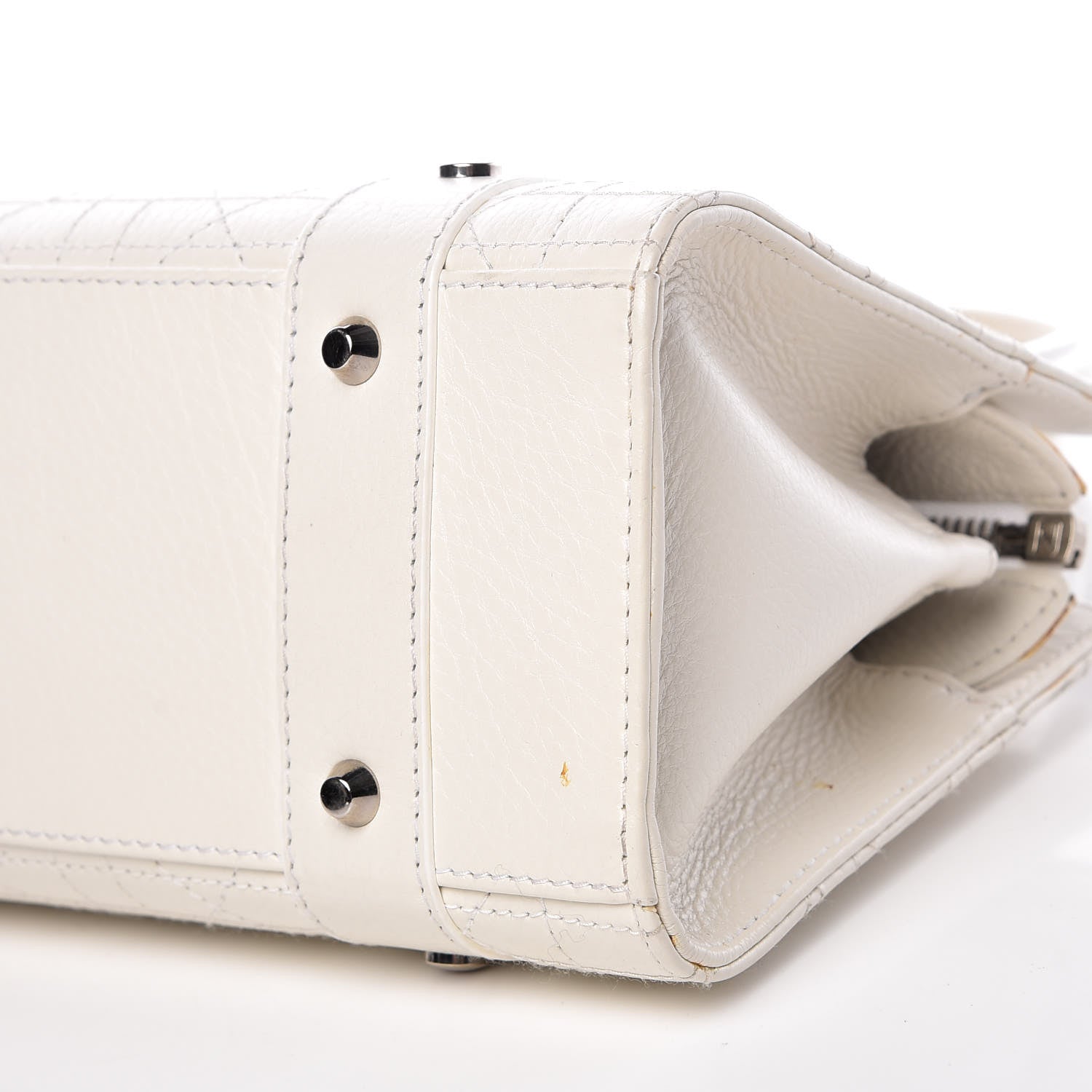 Christian Dior Calfskin Cannage Stitched East West Lady Dior White 9 of 29