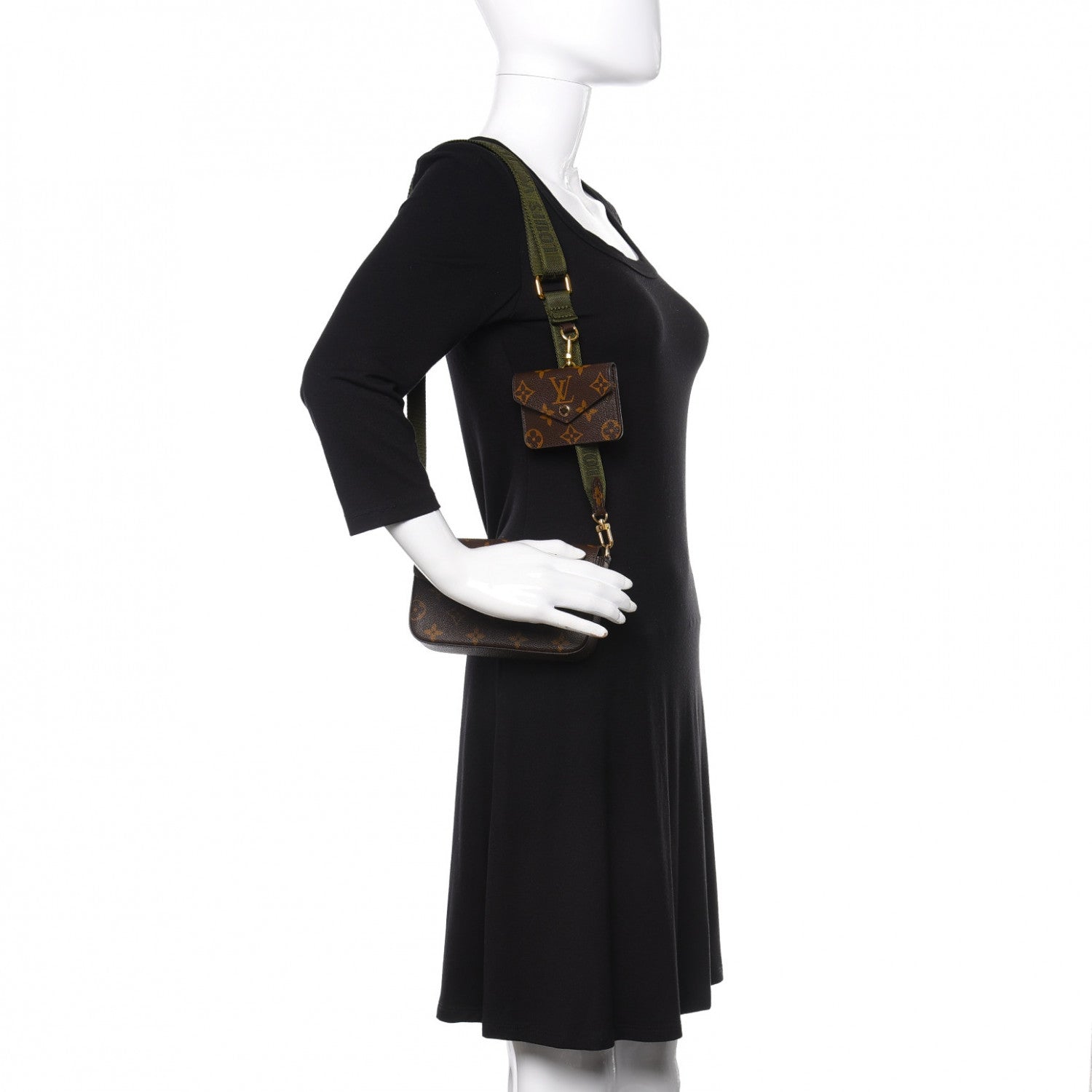 Louis Vuitton Monogram Felicie Strap & Go Kaki 2 of 10