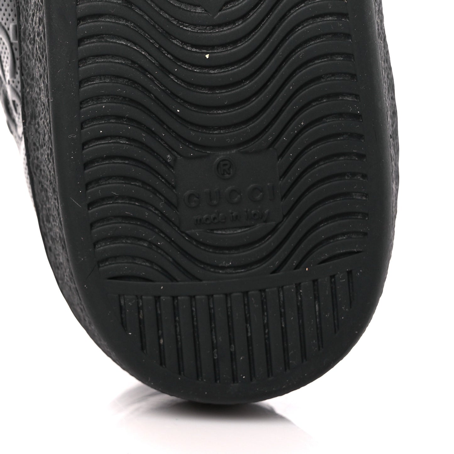 Calfskin GG Tennis Embossed Mens Ace Sneakers 9 Black