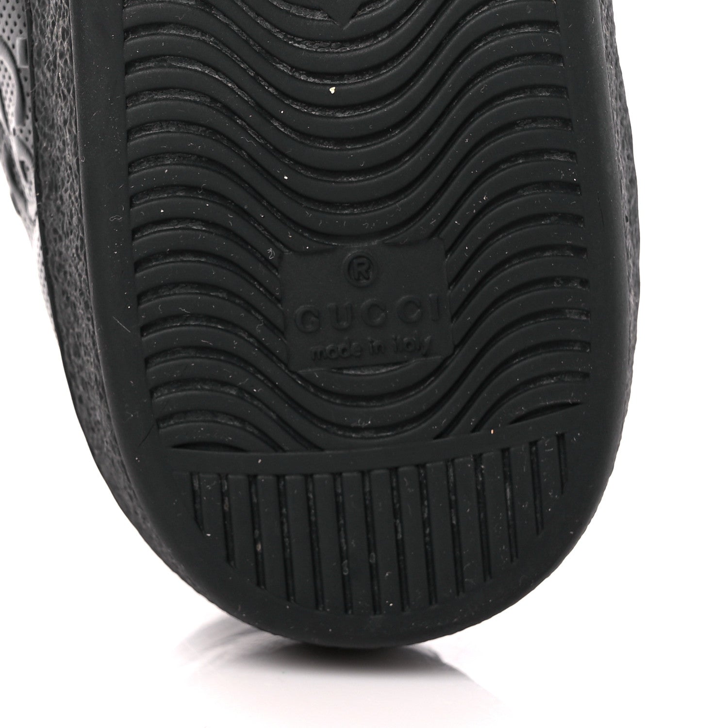 Gucci Calfskin GG Tennis Embossed Mens Ace Sneakers 9 Black 7 of 9