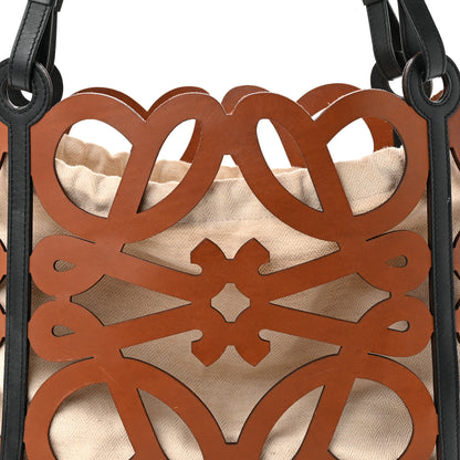 Loewe Smooth Calfskin Small Anagram Cutout Tote Tan 6 of 13