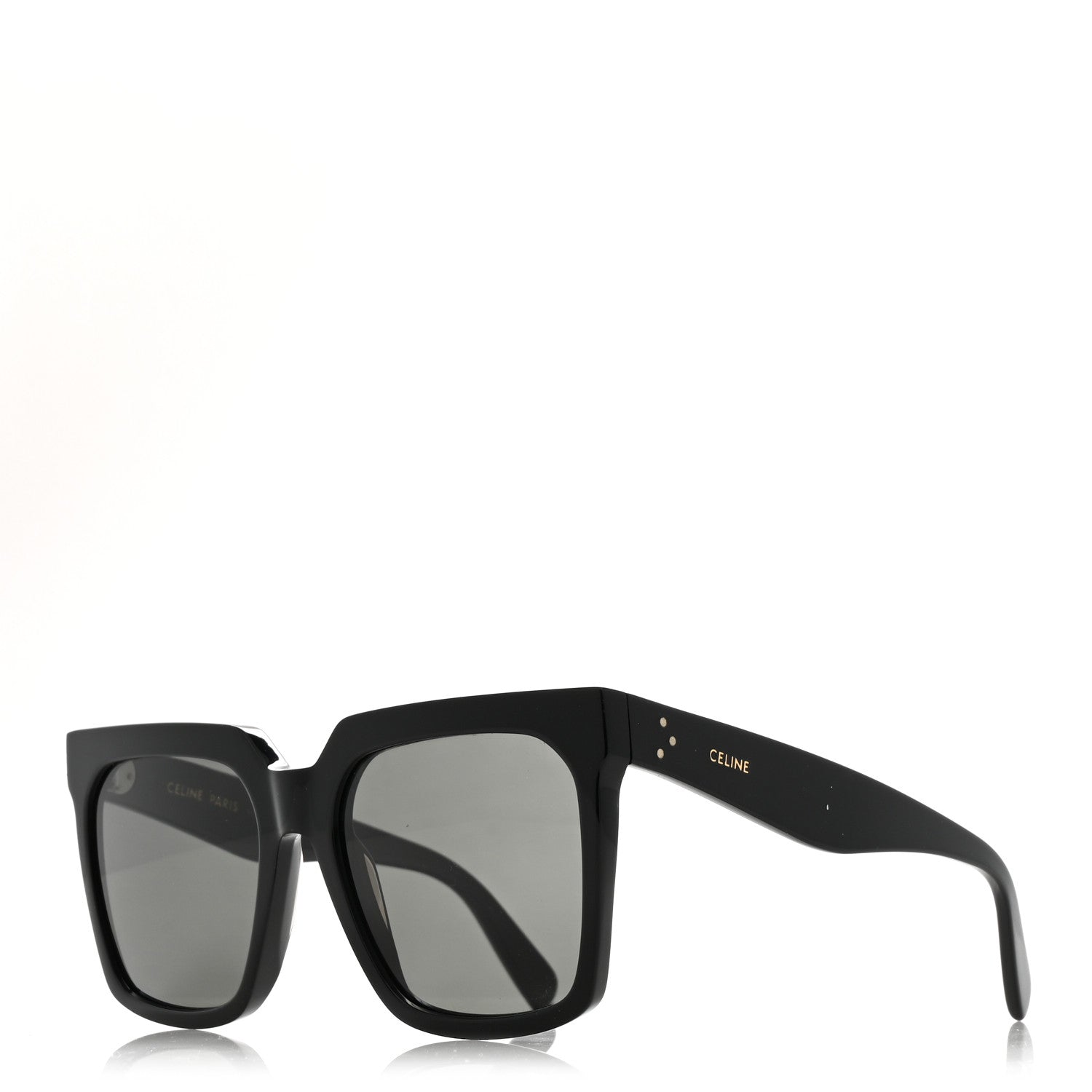 Celine Acetate Polarized Oversized Sunglasses CL4055IN Black 1 of 7