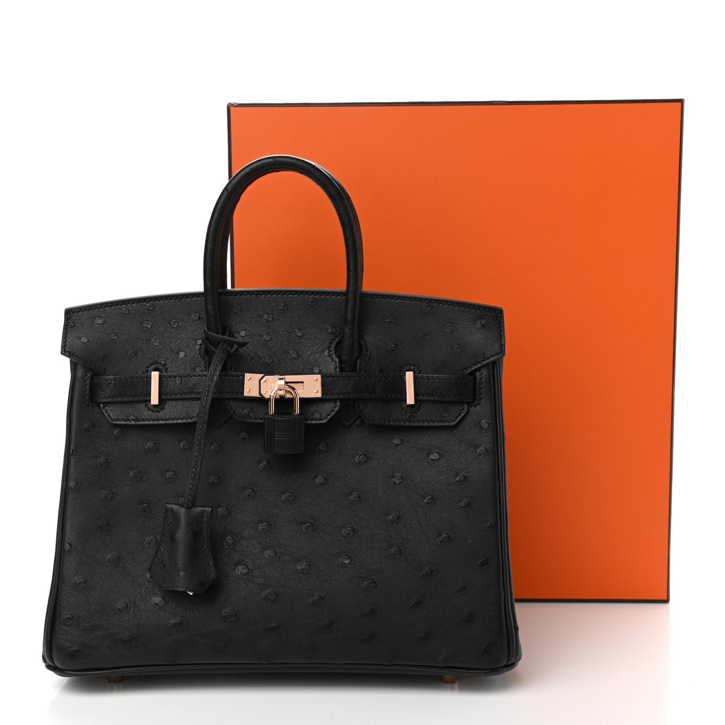 Ostrich Birkin 25 Black