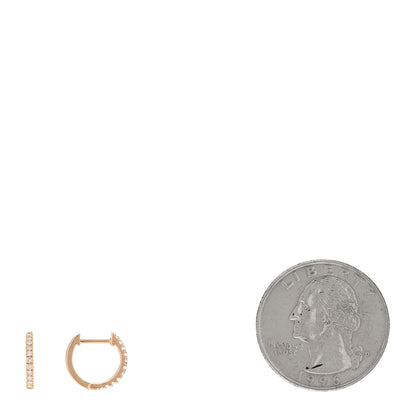 Anita Ko 18K Rose Gold Diamond Small Huggie Earrings 2 of 4
