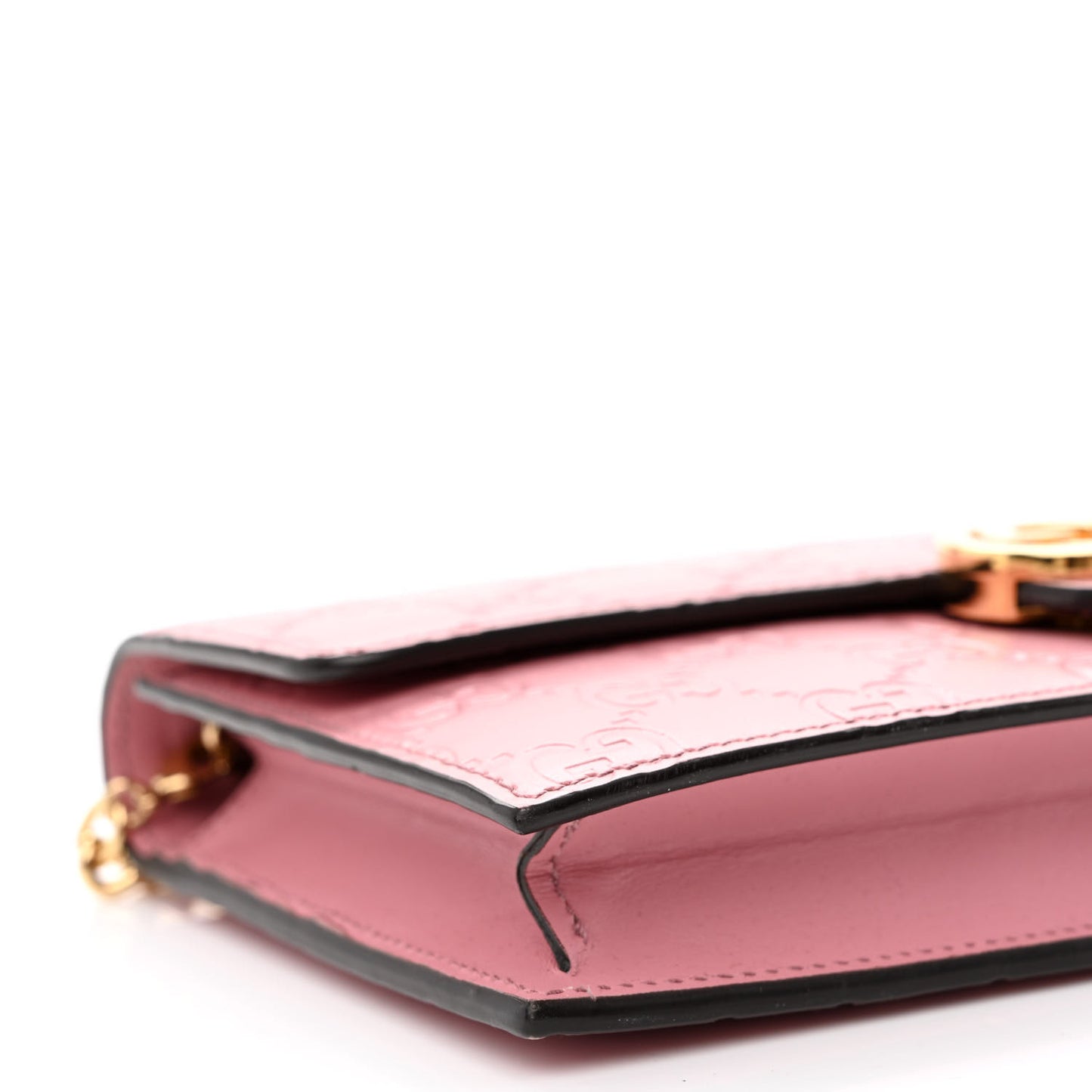 Guccissima Icon Chain Wallet Carmine Rose