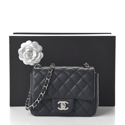 Chanel Caviar Quilted Mini Square Flap Navy 11 of 11