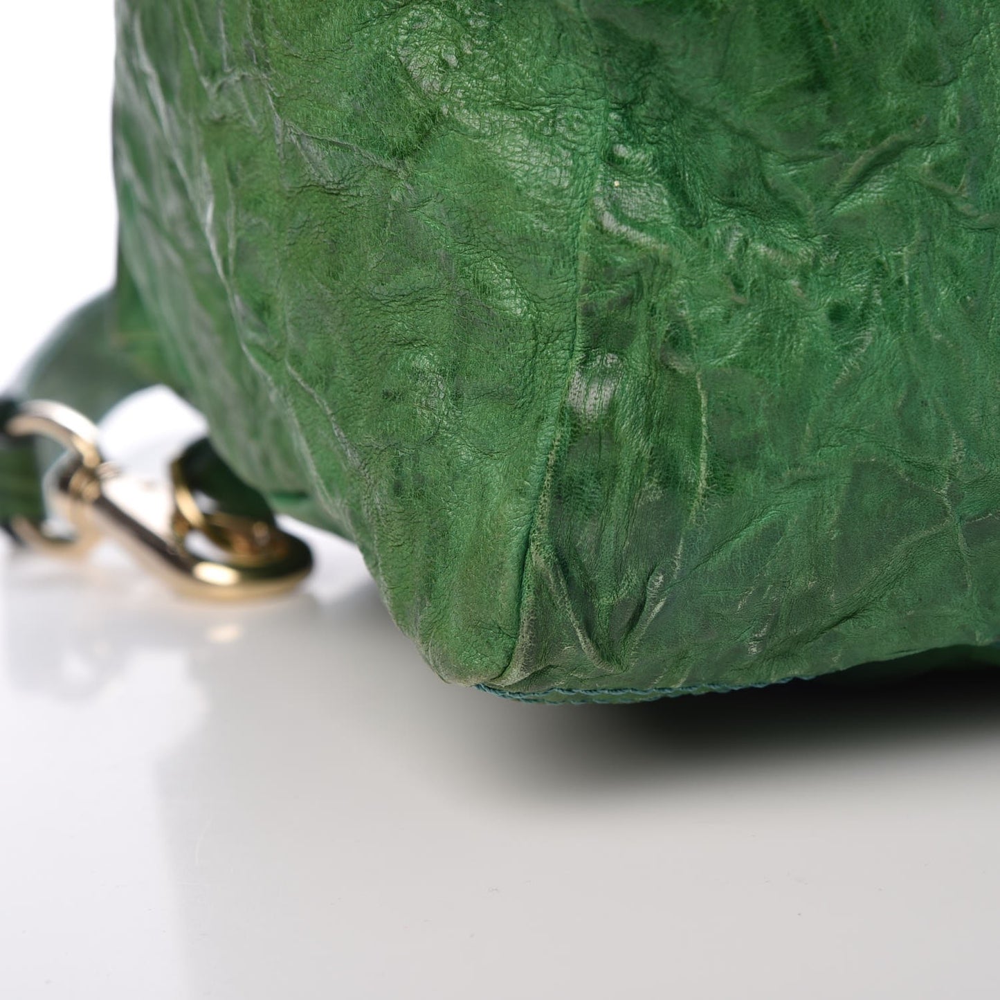 Tumbled Sheepskin Large Pandora Emerald