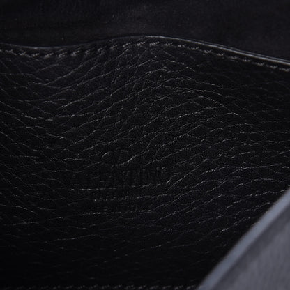 Valentino Garavani Pebbled Calfskin Medium Rockstud Flip Lock Crossbody Bag Black 9 of 11