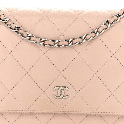 Chanel Caviar Quilted Wallet On Chain WOC Light Pink 8 of 11
