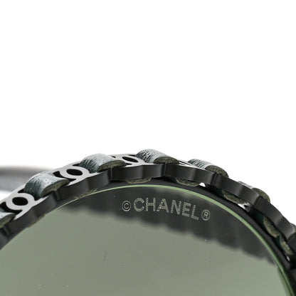 Chanel Metal Calfskin Round Chain Sunglasses 4265-Q Black 7 of 8
