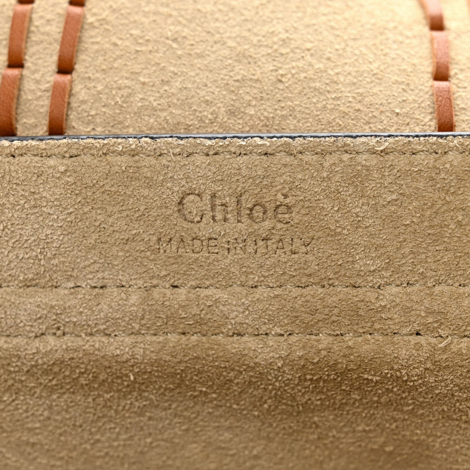 Chloe Suede Calfskin Braided Mini Hudson Shoulder Bag Caramel 6 of 10