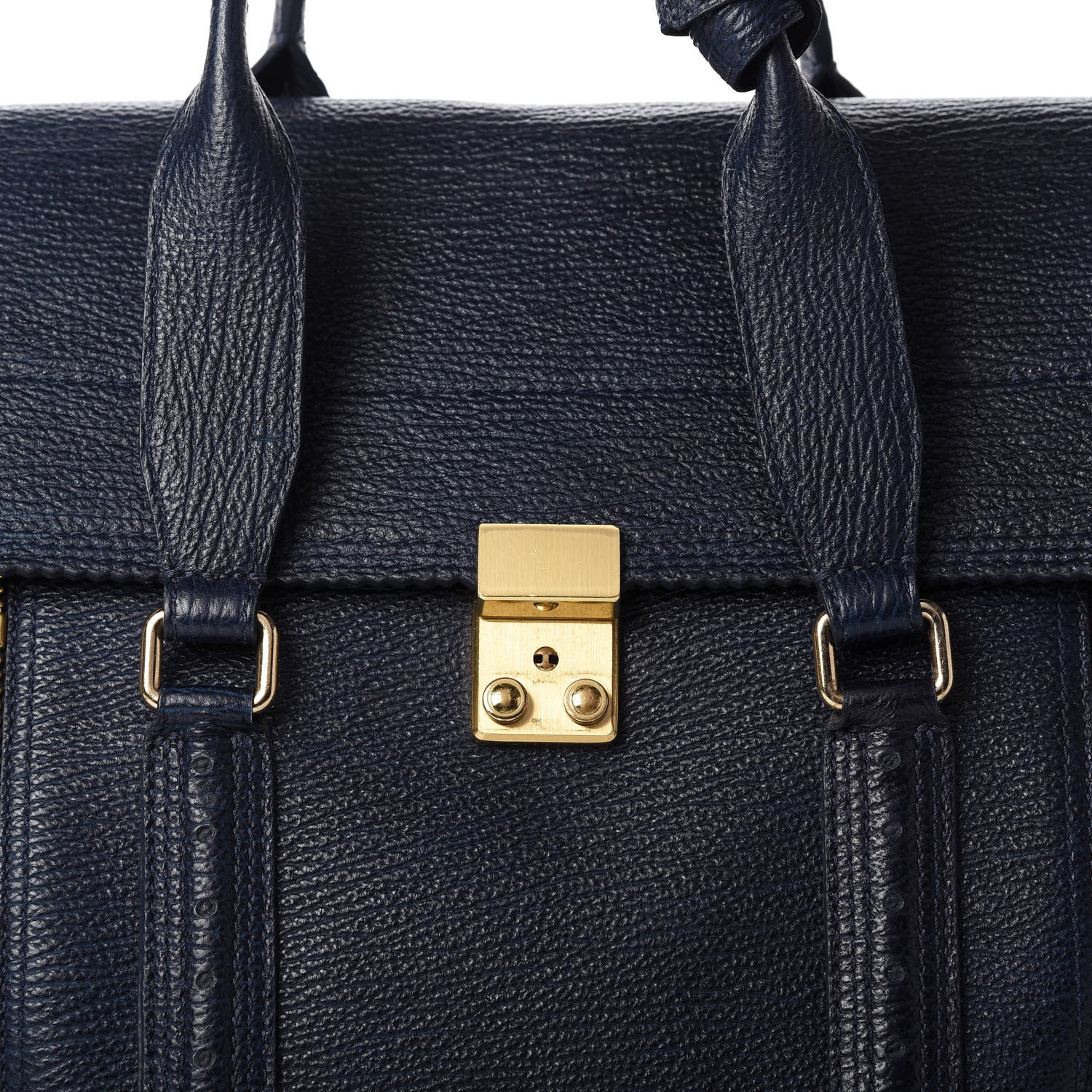 3.1 Phillip Lim Textured Calfskin Large Pashli Satchel Ink 10 of 10