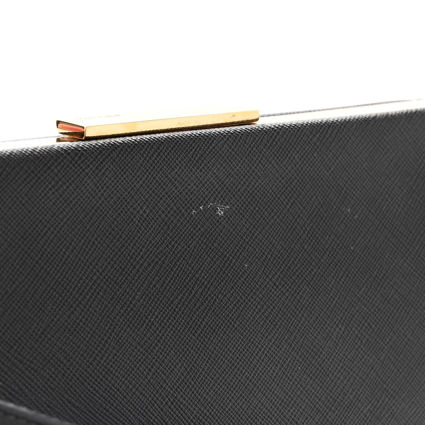 Saffiano City Calfskin Light Frame Bag Black