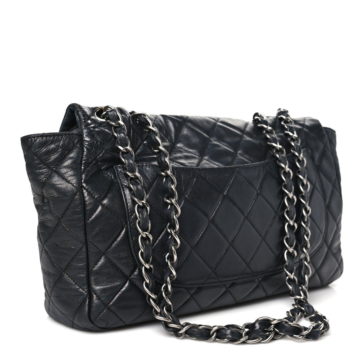 Chanel Lambskin Quilted Jumbo Single Flap Black 1841658 – FASHIONPHILE