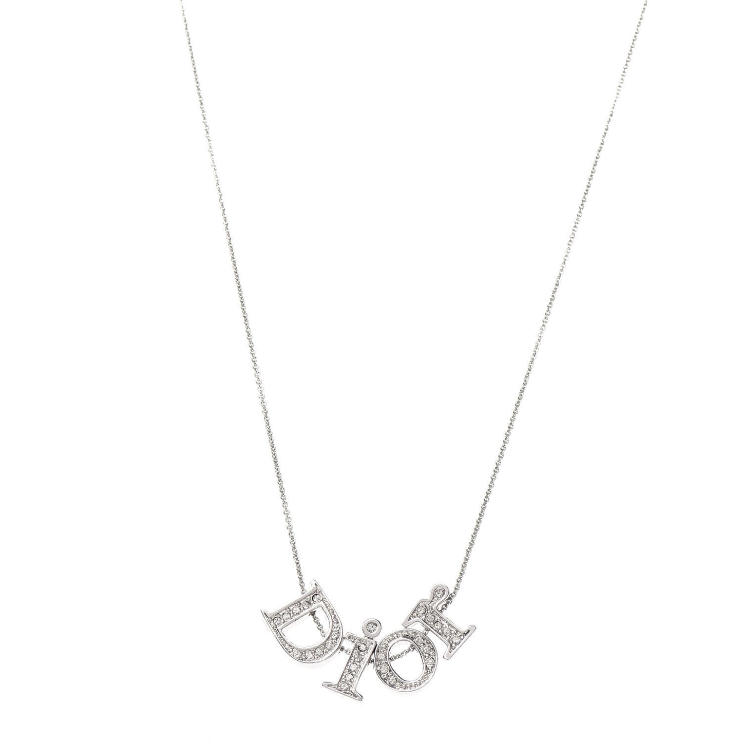 Metal Logo Necklace Silver