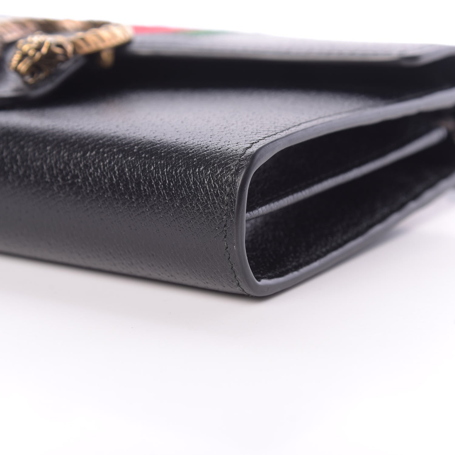 Gucci Calfskin Web Mini Dionysus Chain Wallet Black 10 of 10