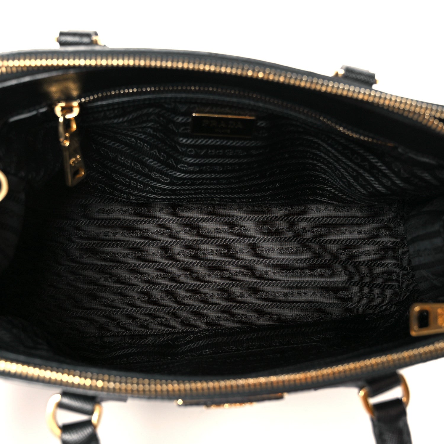 Prada Saffiano Small Galleria Double Zip Tote Black 5 of 11