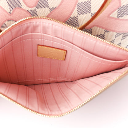 Louis Vuitton Damier Azur Tahitienne Neverfull MM 9 of 14