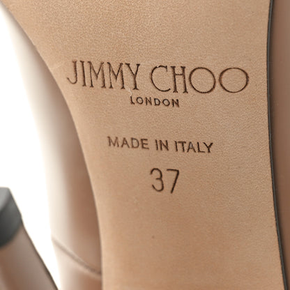 Jimmy Choo Liquid Calfskin Anouk 120 Pumps 37 Ballet Pink 8 of 8
