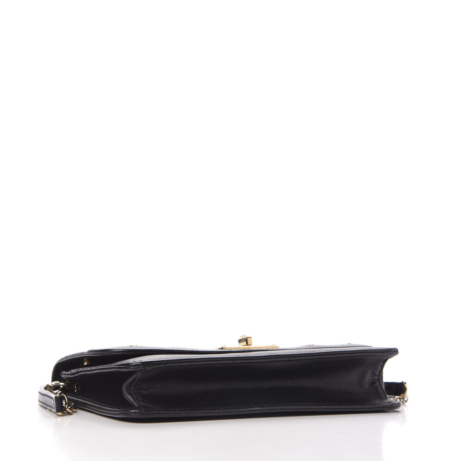 MCM Calfskin Studded Shoulder Bag Black 4 of 10