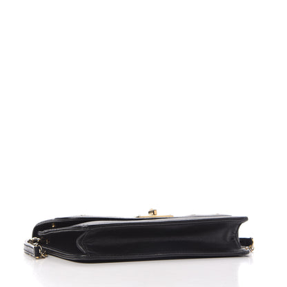 MCM Calfskin Studded Shoulder Bag Black 4 of 10