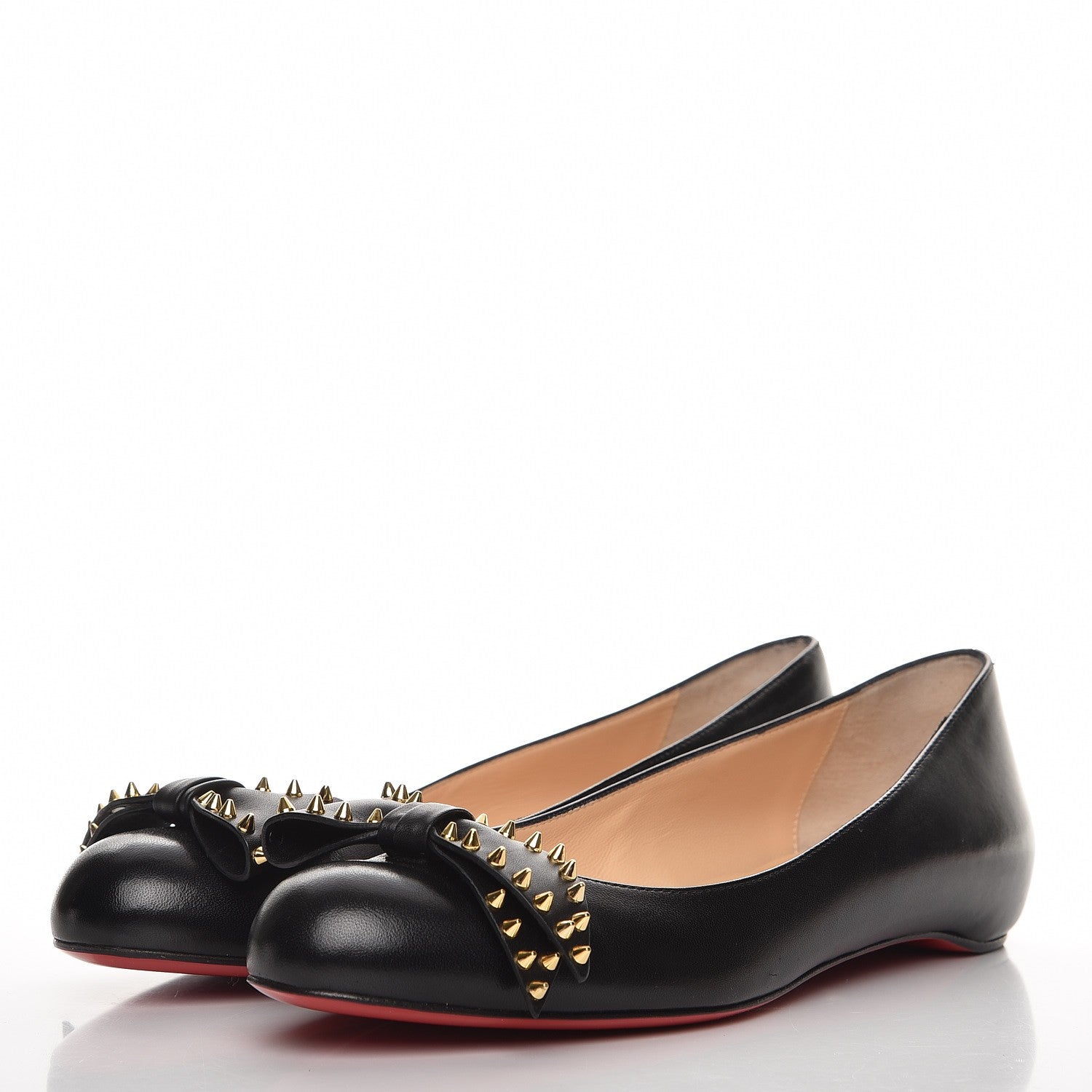 Christian Louboutin Nappa Ballalarina Flats 37 Black 3 of 8