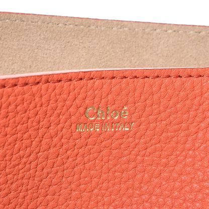 Chloe Grained Lambskin Medium Drew Shoulder Bag Orange 6 of 7