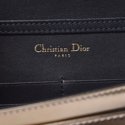 Christian Dior Metallic Patent Micro-Cannage Diorama Wallet on Chain Pouch Gold 6 of 8