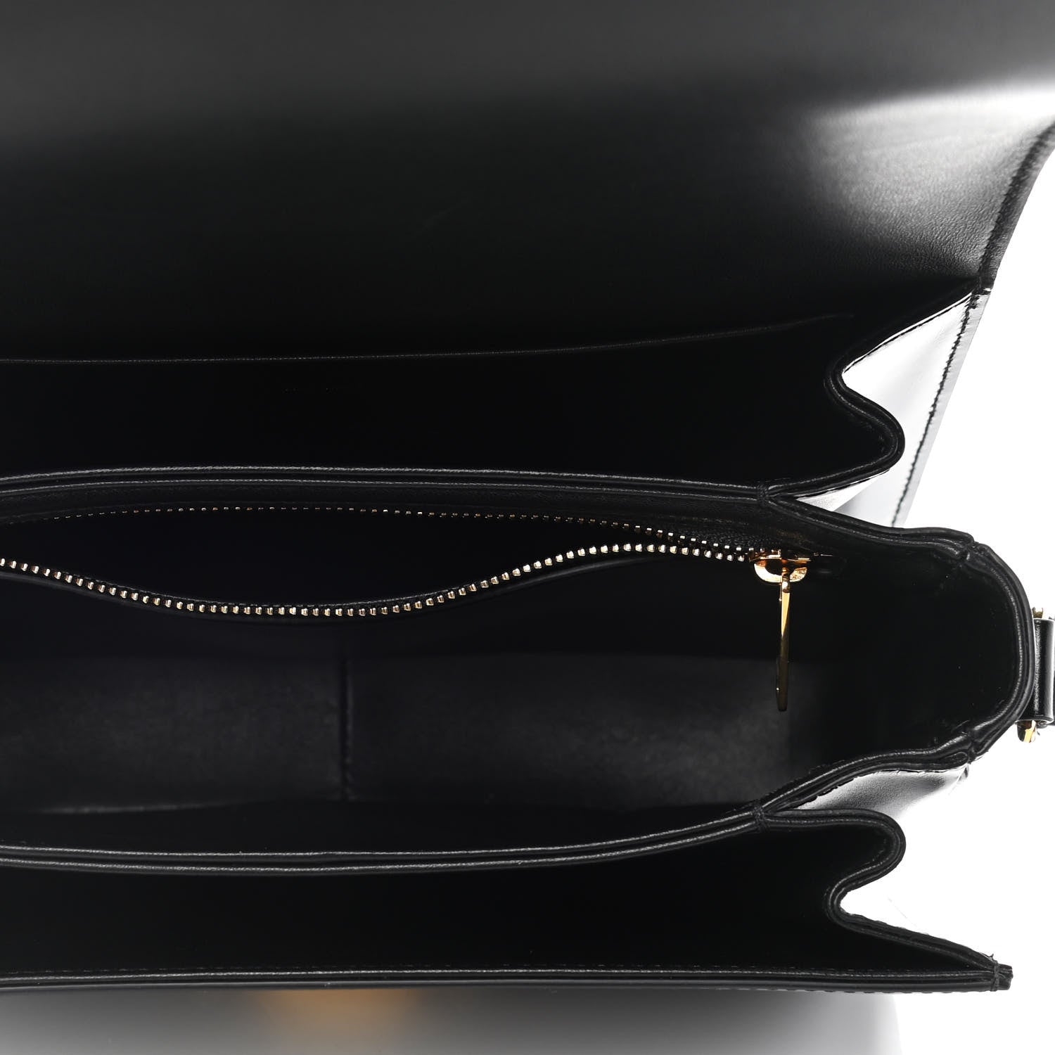 Celine Shiny Calfskin Medium Triomphe Black 5 of 13