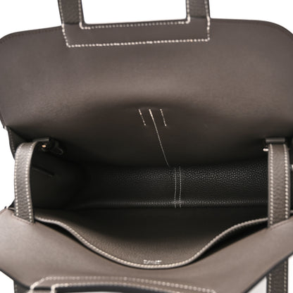 Hermes Taurillon Clemence Halzan 31 GM Etain 5 of 11