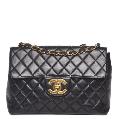 Chanel Lambskin Quilted Jumbo Single Flap Black 1 of 14