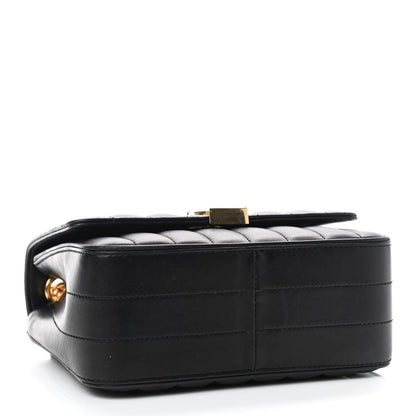 Saint Laurent Lambskin Matelasse Monogram Medium Vicky Chain Bag Black 4 of 10