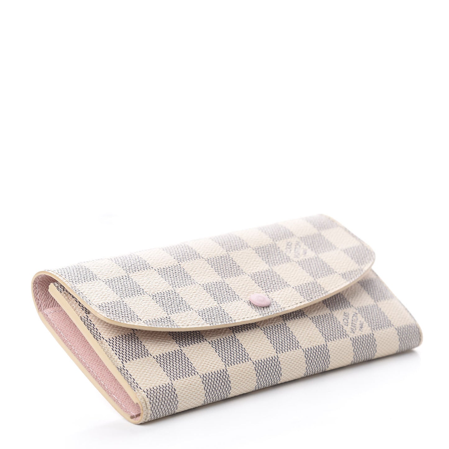 Damier Azur Emilie Wallet Rose Ballerine