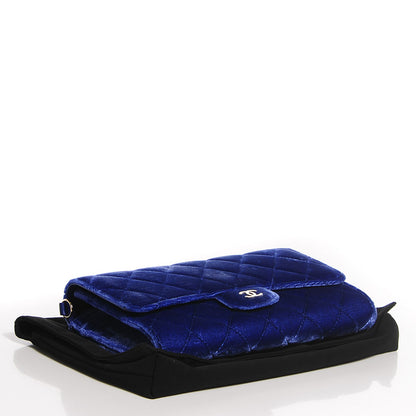 Chanel Velvet Quilted Clutch With Chain Blue 4 of 8
