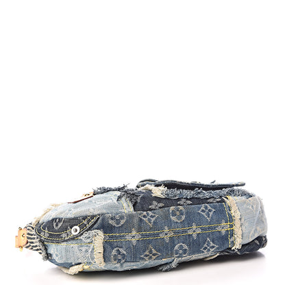 Louis Vuitton Denim Patchwork Pouchy Blue 5 of 14