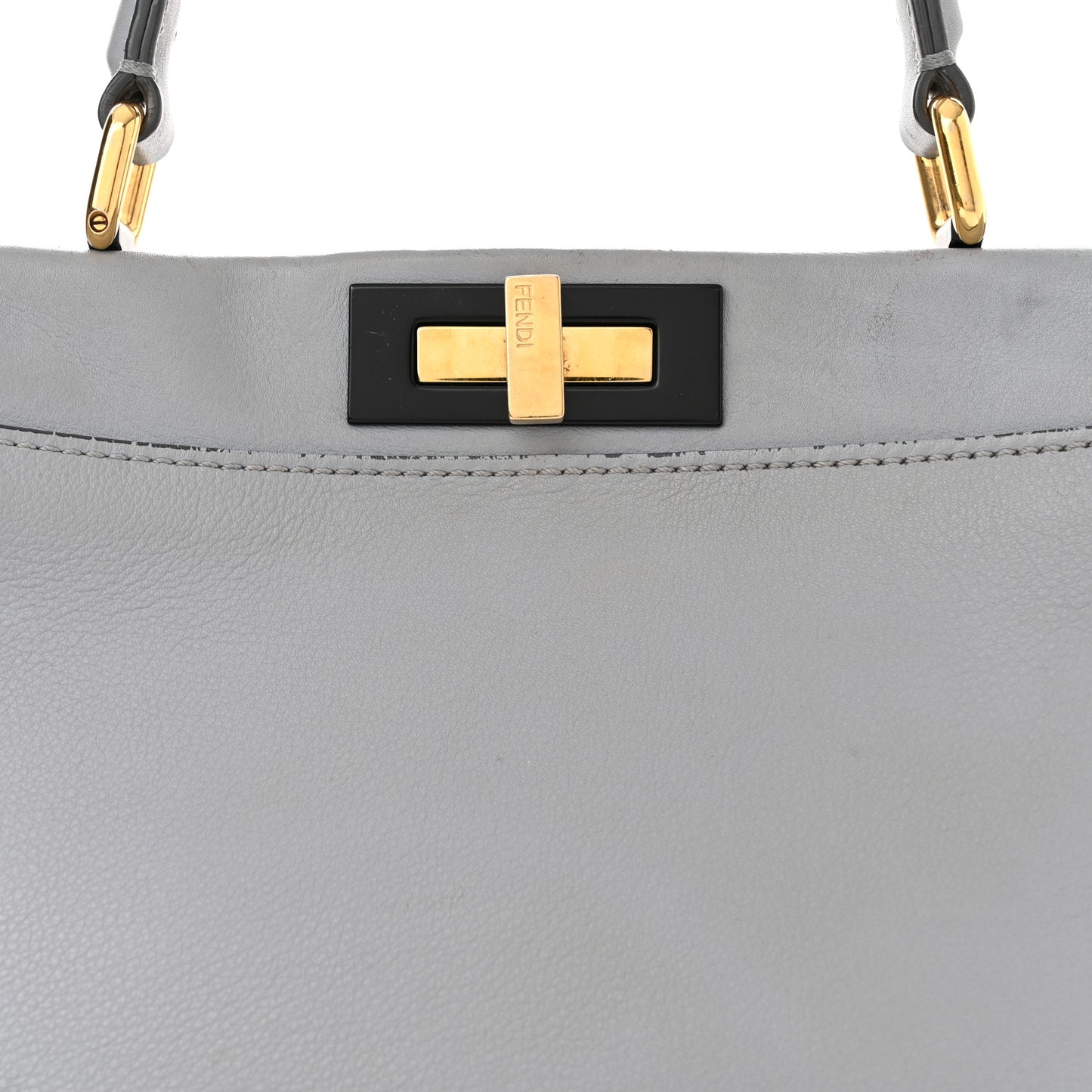 Vitello Seta Shiny Nappa Medium Peekaboo Iconic Satchel Ardesia Amido