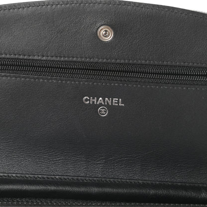 Chanel Caviar Sevruga Wallet On Chain WOC Black 6 of 14