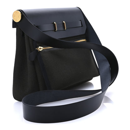 Hermes Military Toile Vache Hunter Herbag Zip Retourne 20 Dark Bronze Black 3 of 10